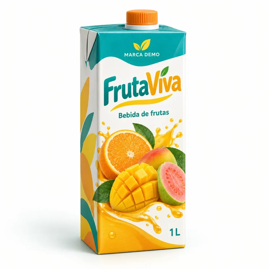 Bebida de frutas — marca demostrativa