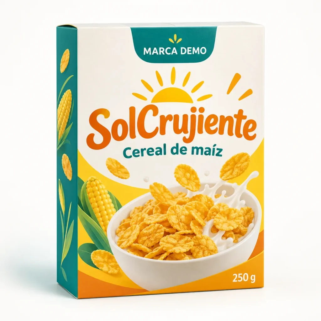 Cereal de maíz — marca demostrativa